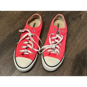 Converse (Womens Size 9)(Mens Size 7) Neon Pink Low Top Sneakers